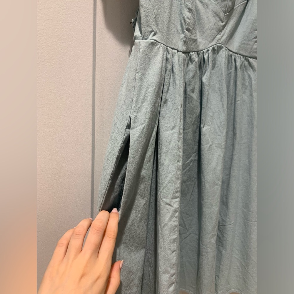 Babydoll blue mini dress - Picture 4 of 6
